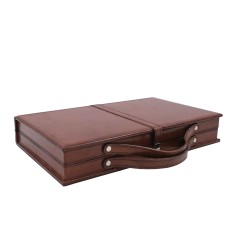 Havana leather backgammon case