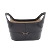 Ansel black leather magazine holder