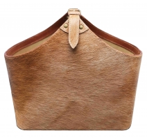 Porte-revues Billy en fourrure beige