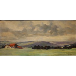 Tableau \"Jura\" signé H. PICCOT 1941