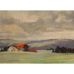 Tableau \"Jura\" signé H. PICCOT 1941