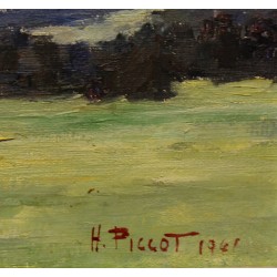 Tableau \"Jura\" signé H. PICCOT 1941