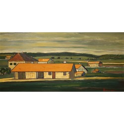 Tableau \"Jura\" signé J. GIRACCA 1964