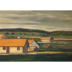 Tableau \"Jura\" signé J. GIRACCA 1964
