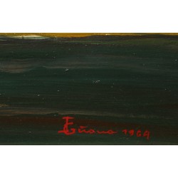 Tableau \"Jura\" signé J. GIRACCA 1964