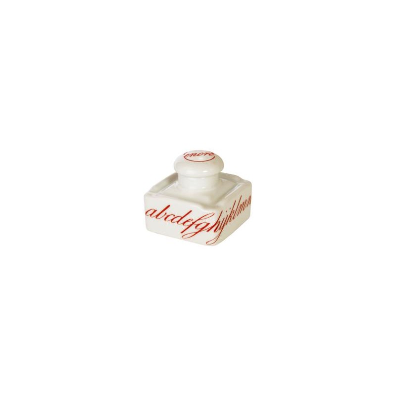 "ABC" porcelain inkwell