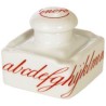"ABC" porcelain inkwell