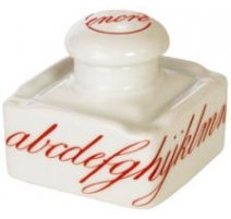 Encrier en porcelaine "ABC"