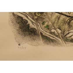 Engraving entitled ‘Chamois’, signed by RIME