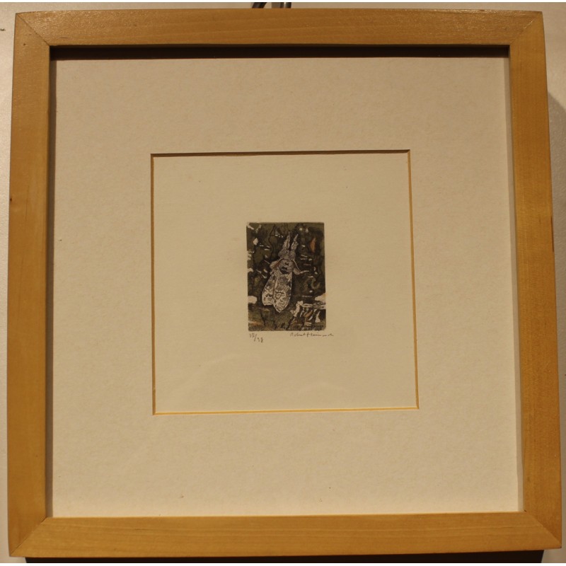 Engraving entitled "Dasychira", signed by Robert HAINARD