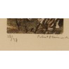 Engraving entitled "Dasychira", signed by Robert HAINARD