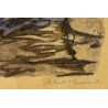 Engraving entitled ‘Sparrows’, signed by Robert HAINARD