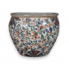 Cache pot en porcelaine Feuilles Imari