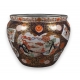 Cache pot en porcelaine Paysage Imari