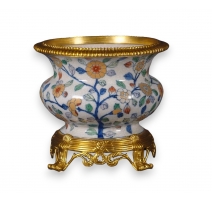 Cache pot en porcelaine Arbre Imari