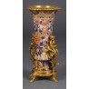 Vase \"Bacchus\" en porcelaine et bronze