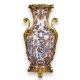 Vase "Grues" en porcelaine et bronze