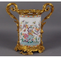Vase "Arbre" en porcelaine et bronze