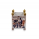 Cache pot carré Imari en porcelaine et bronze