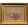 Tableau \"Barque\" signé A. GUMERY