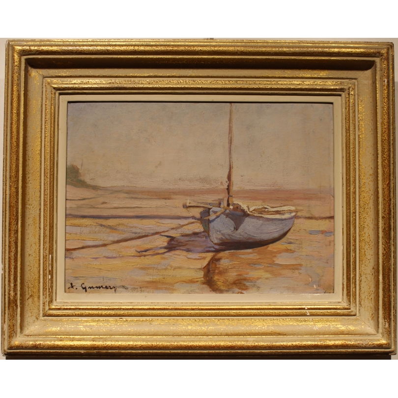 Tableau "Barque" signé A. GUMERY