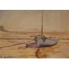 Tableau \"Barque\" signé A. GUMERY