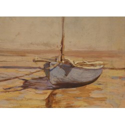Tableau \"Barque\" signé A. GUMERY