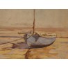 Tableau \"Barque\" signé A. GUMERY