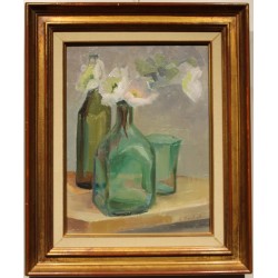 Tableau \"Nature morte\" signé C. BECHET