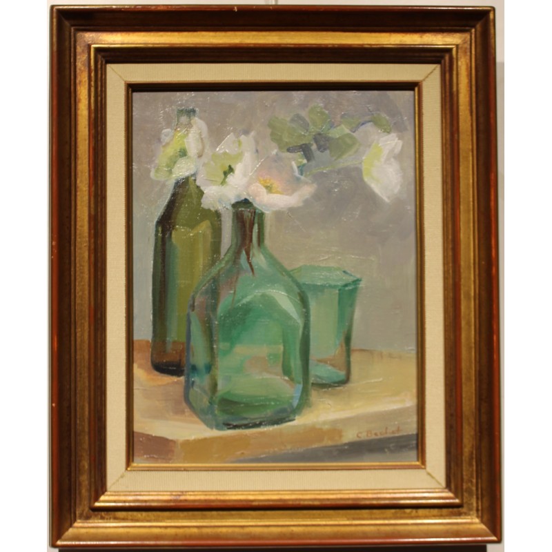 Tableau \"Nature morte\" signé C. BECHET