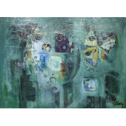 Tableau \"Papillon\" signé CHABRY