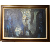 Tableau "Visage" signé CHABRY