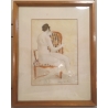Dessin "Femme nue" signé Benj. VAUTIER