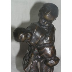 Bronze \"Le frère\", signé M. VEDANI