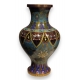 Paire de vases cloisonnés décor de visages