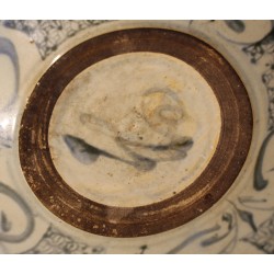 Paire d\'assiettes en porcelaine Bleu blanc