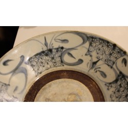 Paire d\'assiettes en porcelaine Bleu blanc