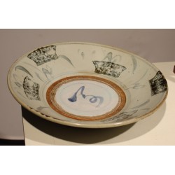 Paire d\'assiettes en porcelaine Bleu blanc