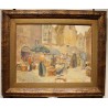 Tableau \"Marché\" signé Alfr. VAN NESTE