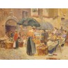 Tableau \"Marché\" signé Alfr. VAN NESTE