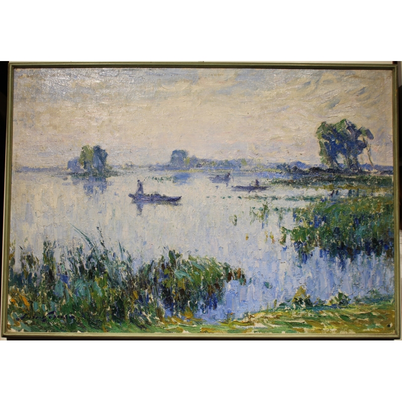Tableau "Etang" signé