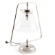Lampe nickelée avec globe en verre