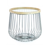 Table d'appoint ronde style industielle