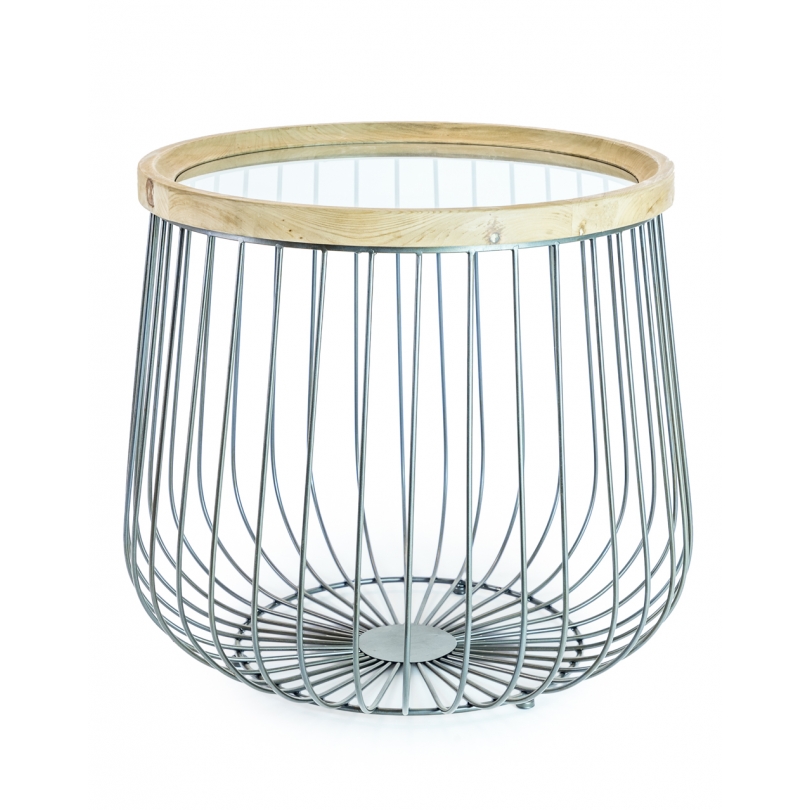 Table d'appoint ronde style industielle