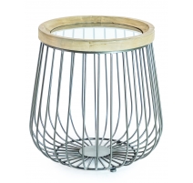 Table d'appoint ronde style industielle