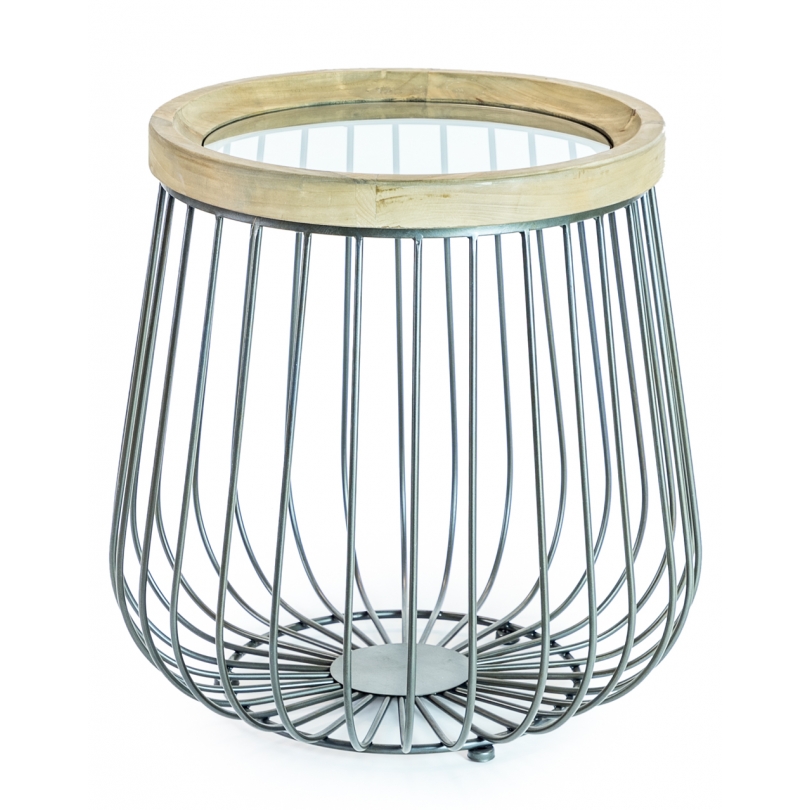 Table d'appoint ronde style industielle