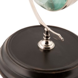 Wood and brass globe or watch stand