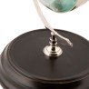 Wood and brass globe or watch stand