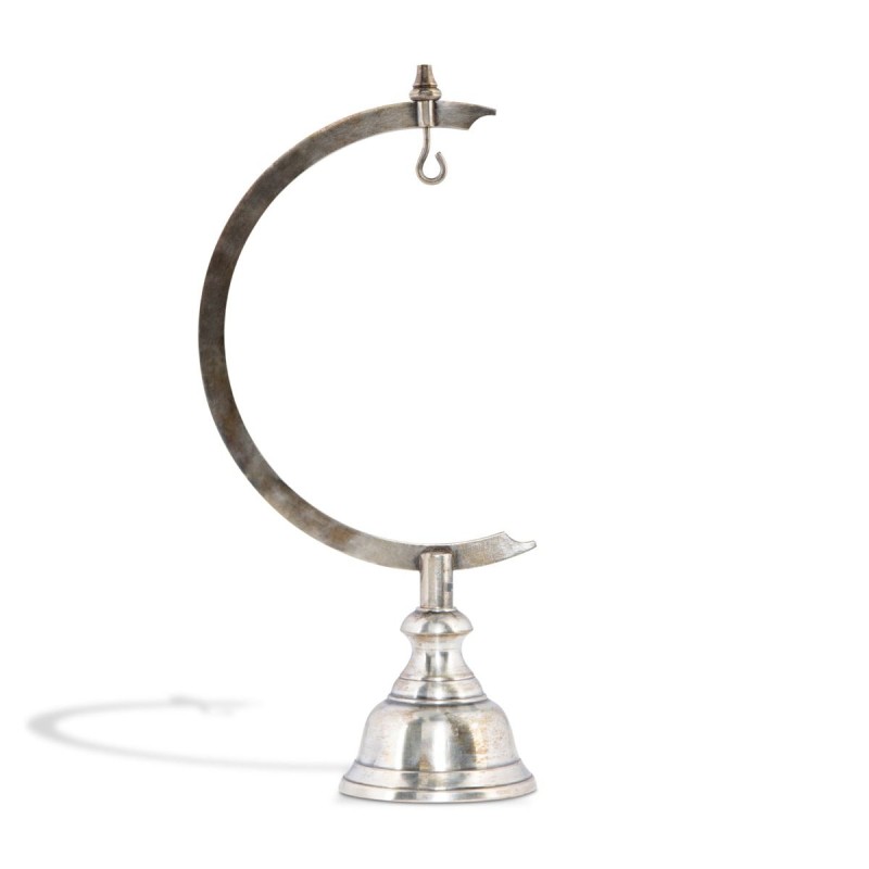 Silver-plated brass globe or watch stand