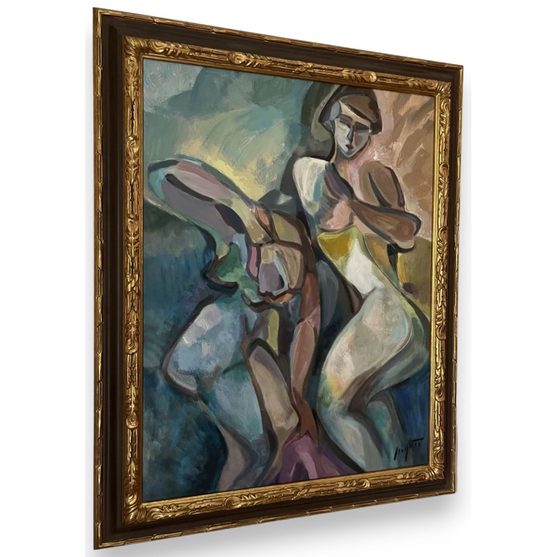 Tableau \"La Toilette\" signé ARQUES